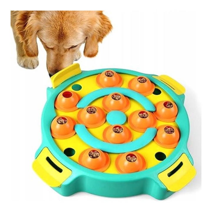 Jucarie interactiva pentru caini GALAX, puzzle pentru antrenament IQ, stimulare mentala, multicolor, 30x30cm