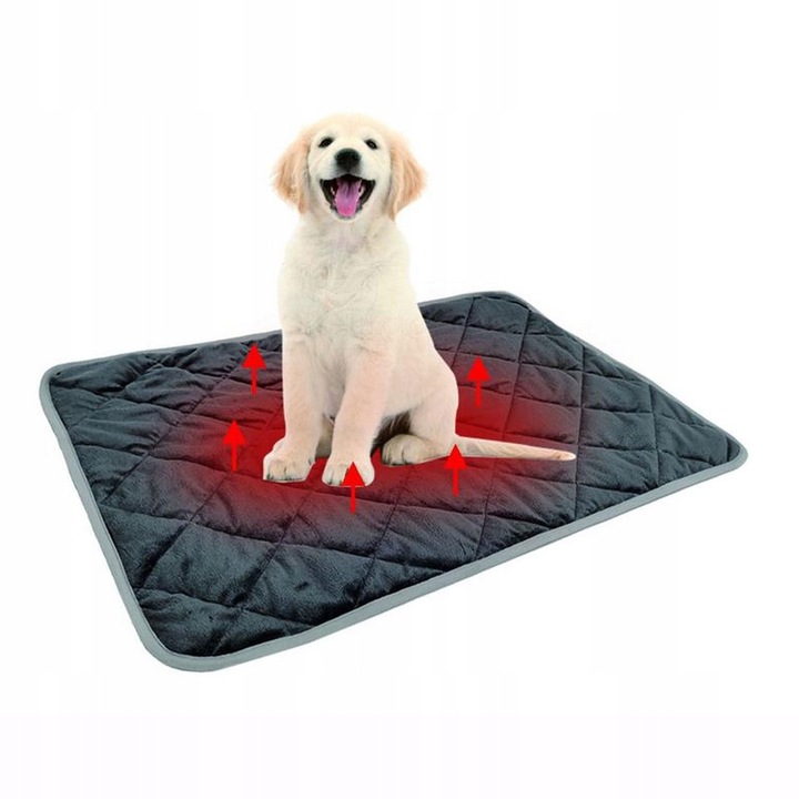 Нагряваща се постелка за домашни любимци, 40x50см, 5 слоя, водоустойчива, противоплъзгаща