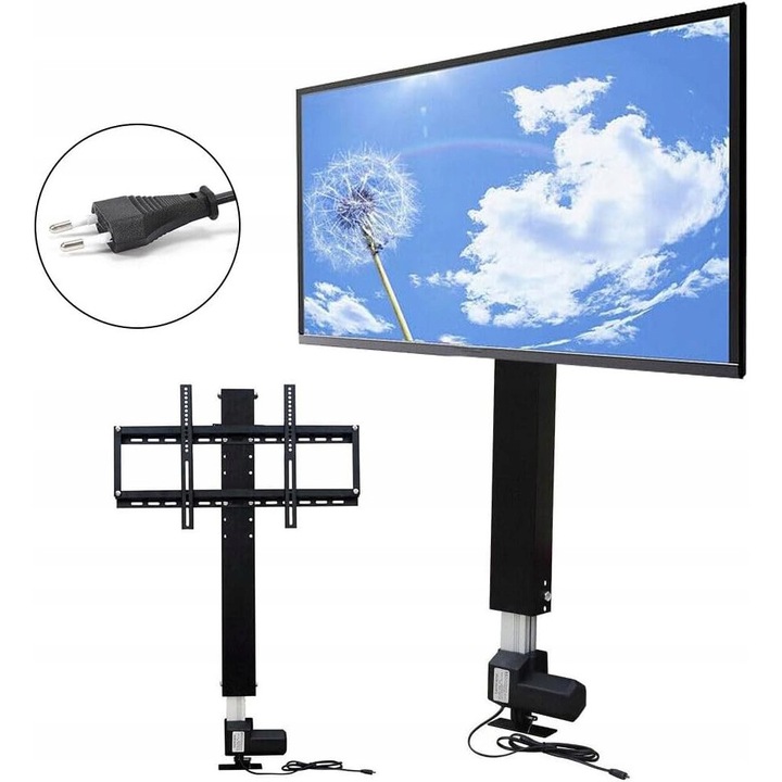 Elektromos TV-állvány magasságállítással, 26-57 hüvelyk, 700mm, távirányítóval, IP20