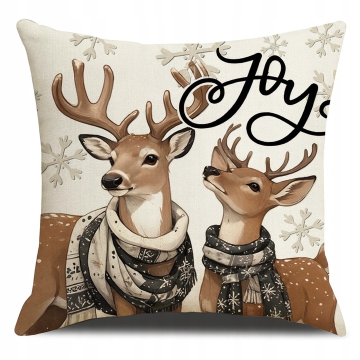 Perna decorativa Ecarla, 45x45 cm, poliester, cu fermoar