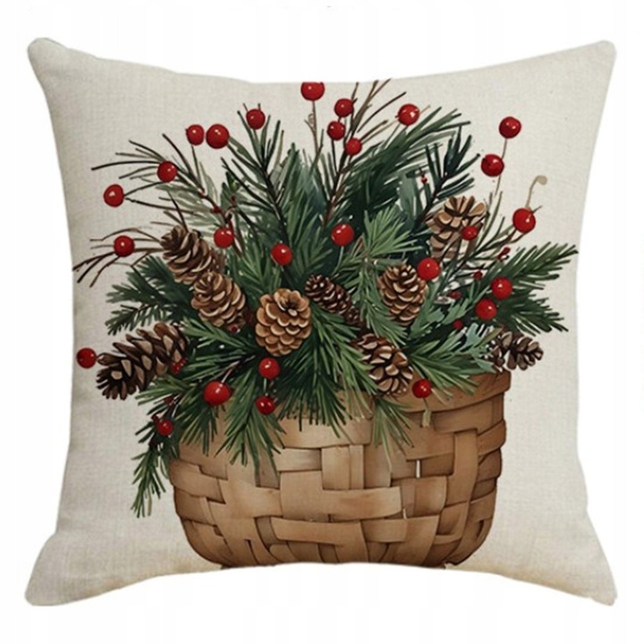 Fata de perna, Ecarla, 45x45 cm, poliester, cu fermoar