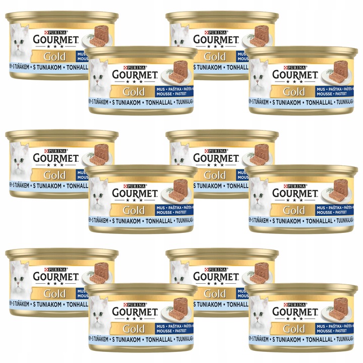 Комплект мокра храна за котки, Gourmet, риба тон, 12x85g