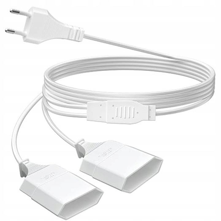 Prelungitor, 2 in 1, 3 metri, alb
