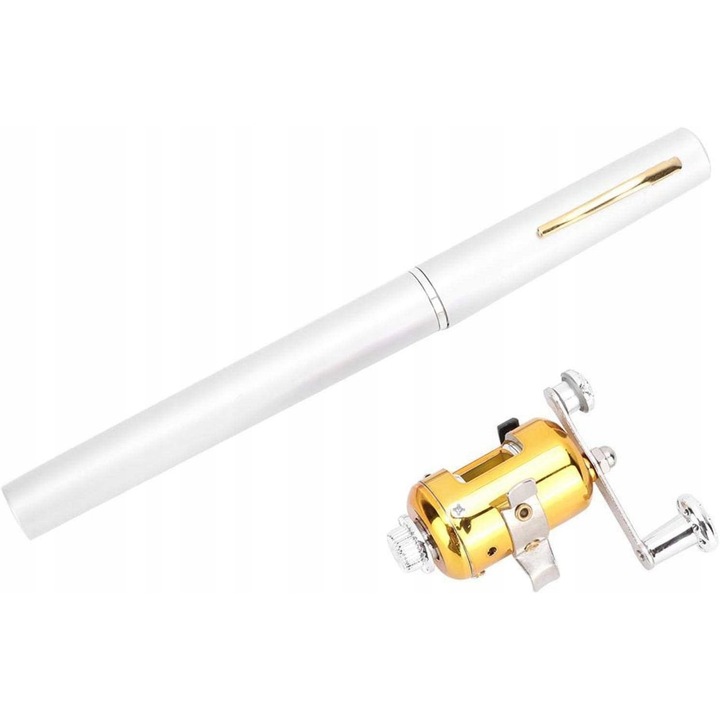 Mini undita telescopica cu mulineta, 20,5x98cm, aluminiu, usor de transportat