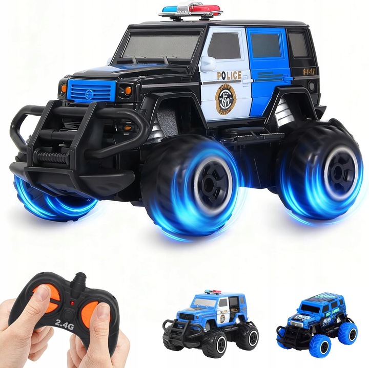 Repülő játékautó, 4x4, fekete, 3-8 éves gyermekeknek