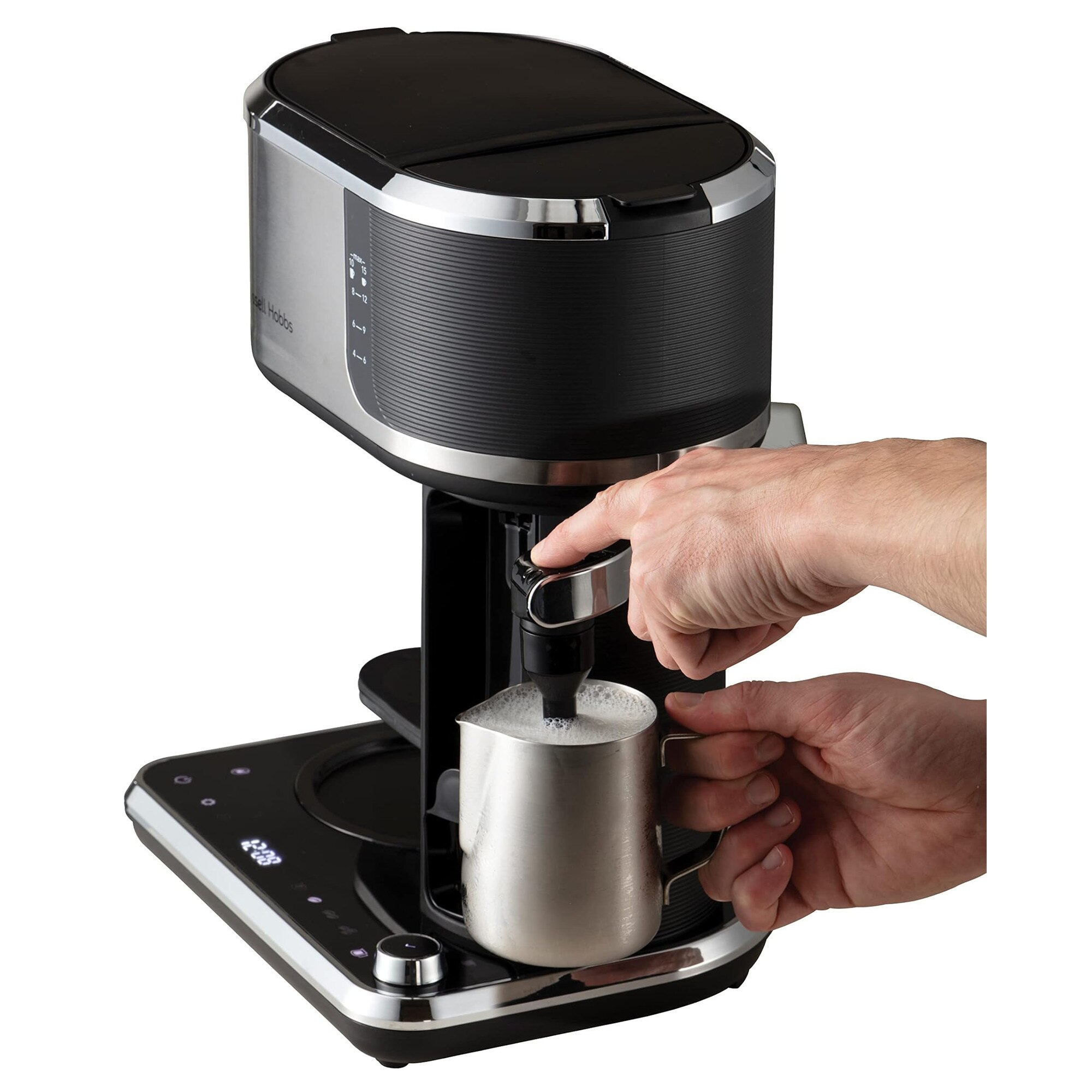 Cafetiere Russell Hobbs, Cold Brew, ecran tactil, personalizare intensitate, negru