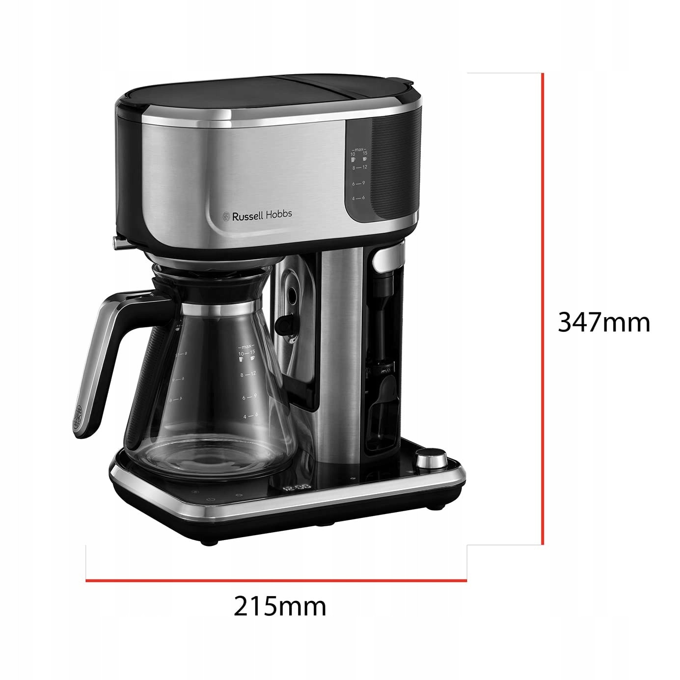 Cafetiere Russell Hobbs, Cold Brew, ecran tactil, personalizare intensitate, negru