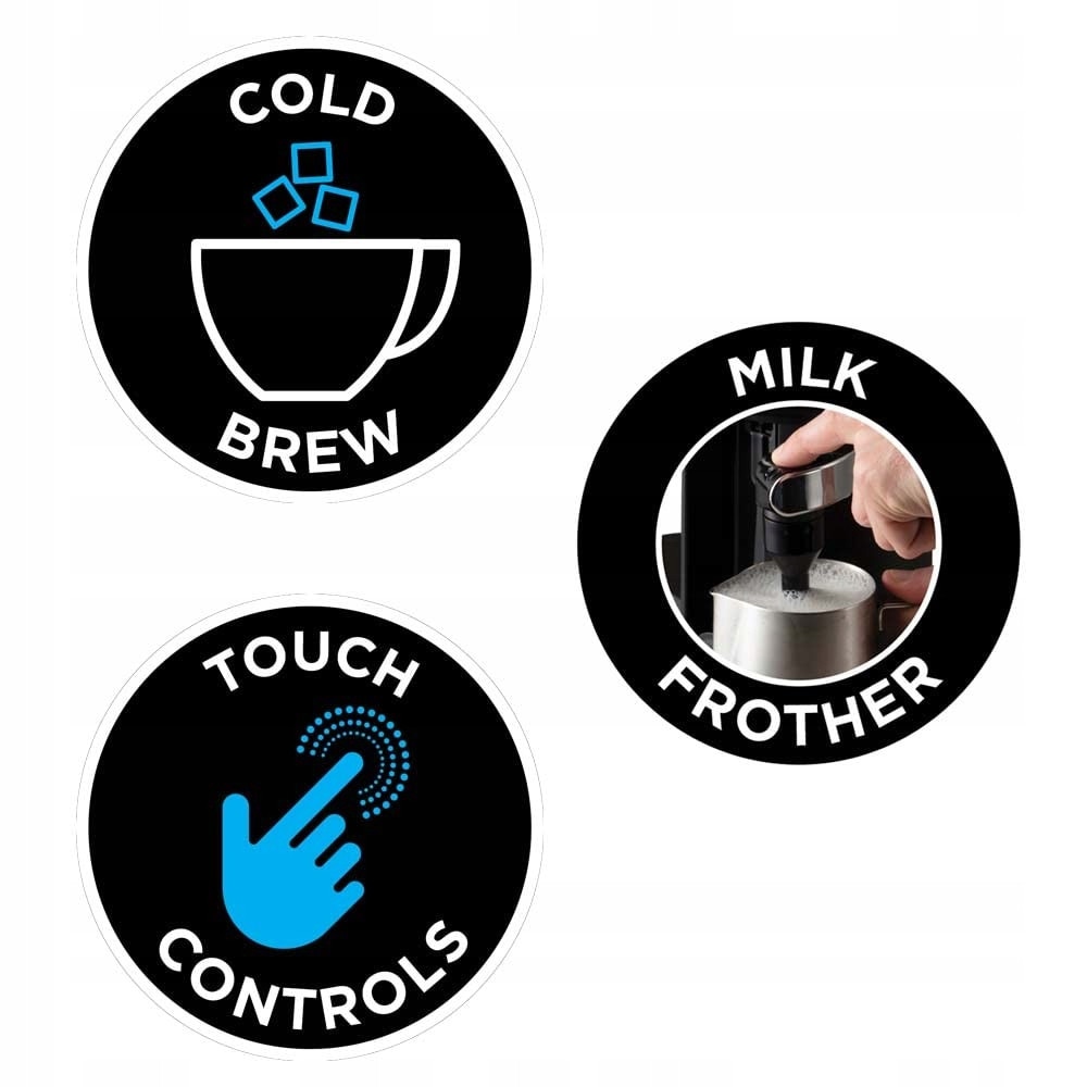 Cafetiere Russell Hobbs, Cold Brew, ecran tactil, personalizare intensitate, negru