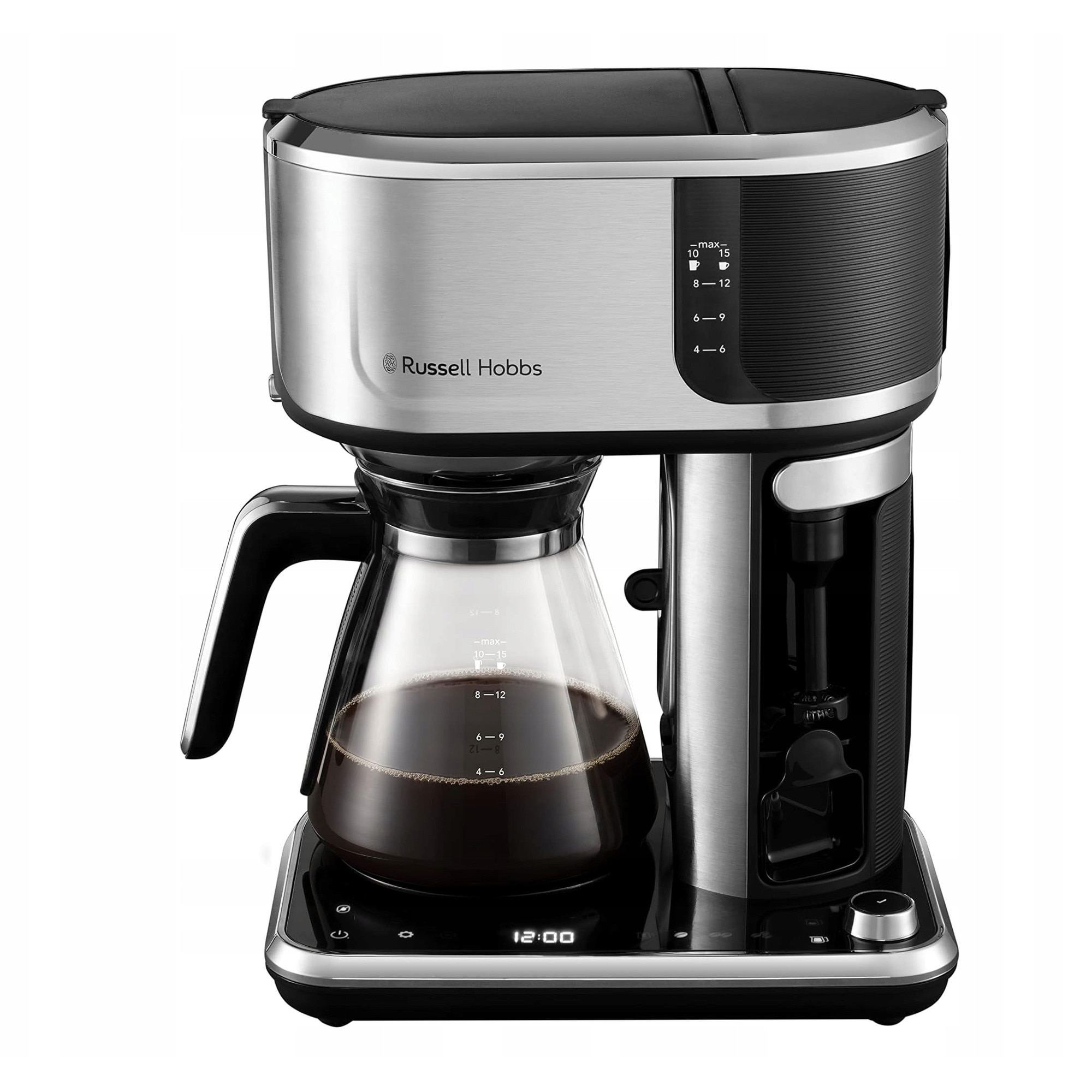 Cafetiere Russell Hobbs, Cold Brew, ecran tactil, personalizare intensitate, negru