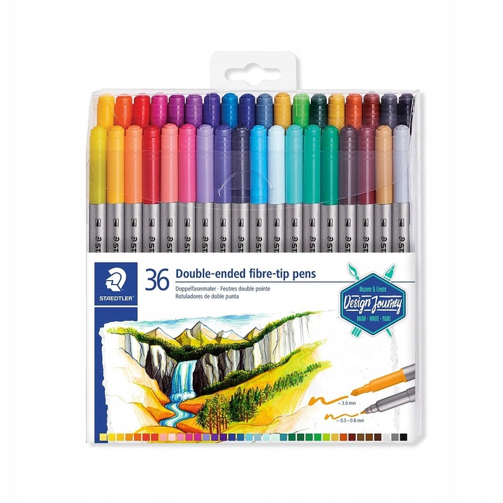 Set carioci Staedtler 3200 TB36 ST, 36 bucati, multicolor