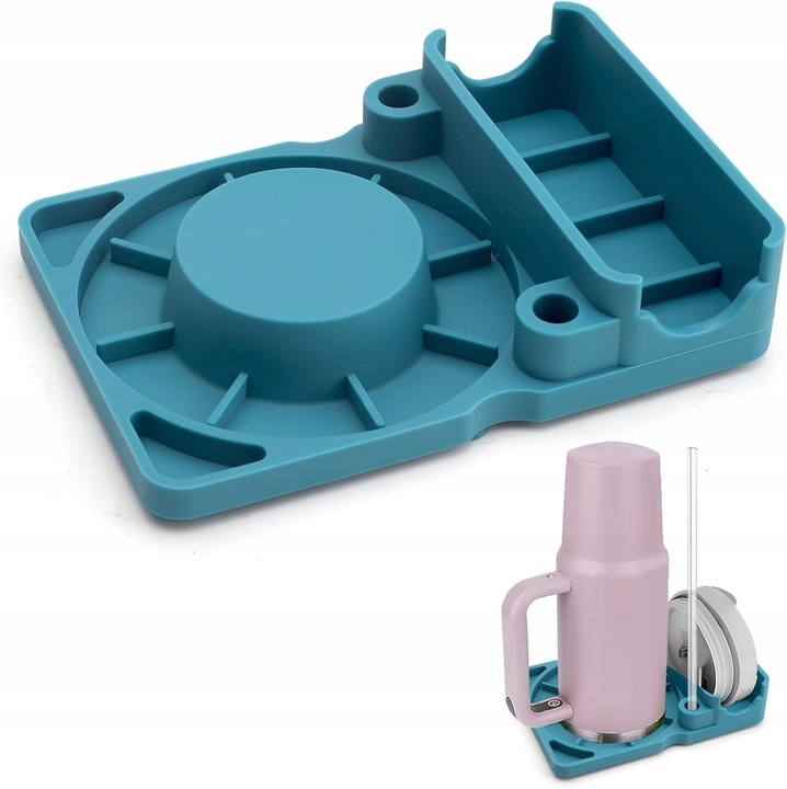 Suport din silicon pentru cani termice, compatibil cu cani de 30/40 oz, antiderapant, compact