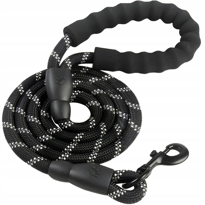 Lesa pentru caini Pop Pet, 3m, material rezistent, elemente reflectorizante, neagra