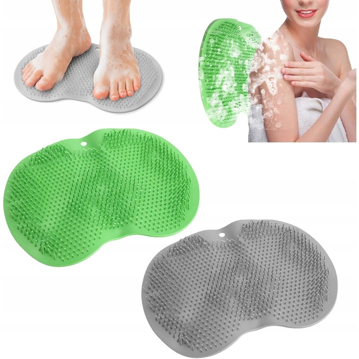 2 db szilikon lábmosó szőnyeg, csúszásmentes, multifunkcionális, könnyen tisztítható, zuhanyzóhoz vagy kádhoz