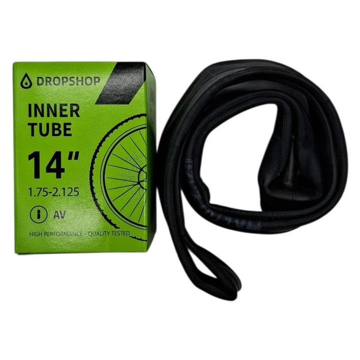 Camera Bicicleta 14 1.75-2.125 AV, Butil, Dropshop