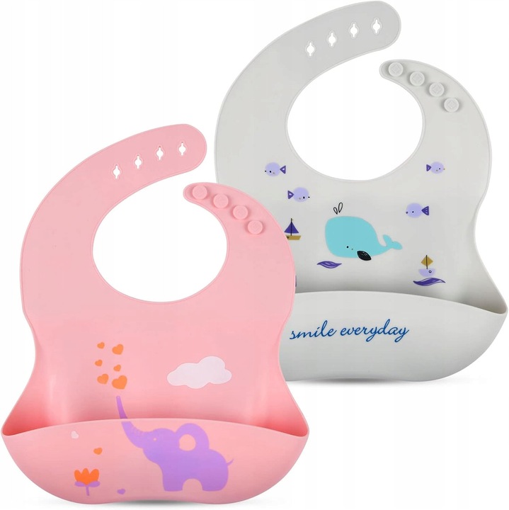 2 darabos babaelőke szett, szilikon, BPA-mentes, többszínű, 10-72 hónap