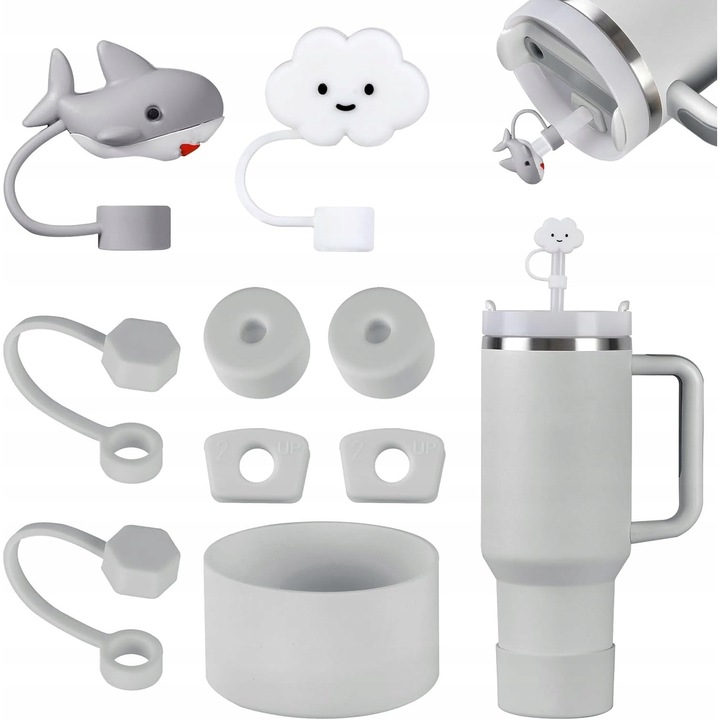 Set accesorii pentru cani Stanley, 7 elemente, silicon de inalta calitate