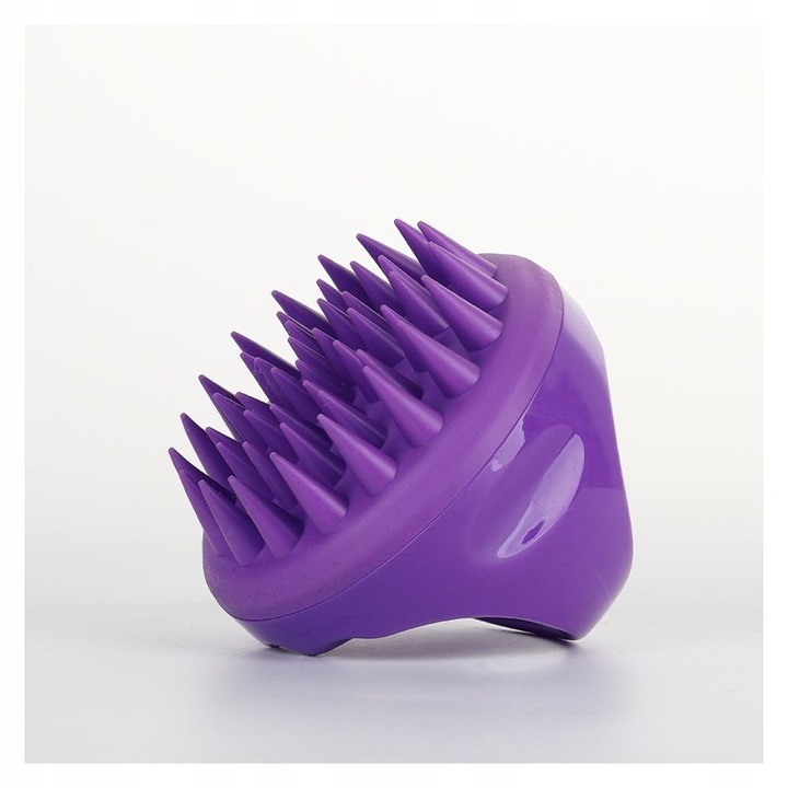 Многофункционален масажор за скалп и тяло Ecarla, виолетов, 8,8x8см