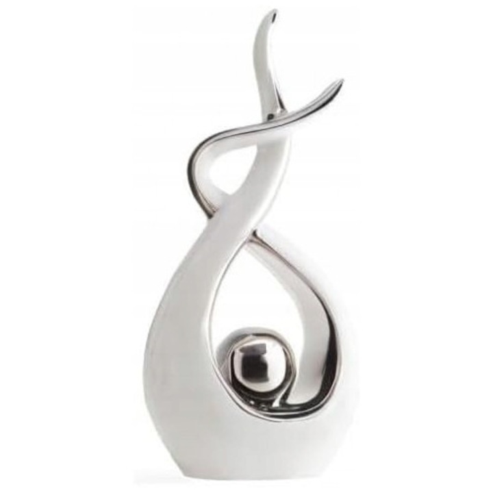 Statueta ceramica abstracta, decor modern, 31cm, pentru salon, birou, dormitor
