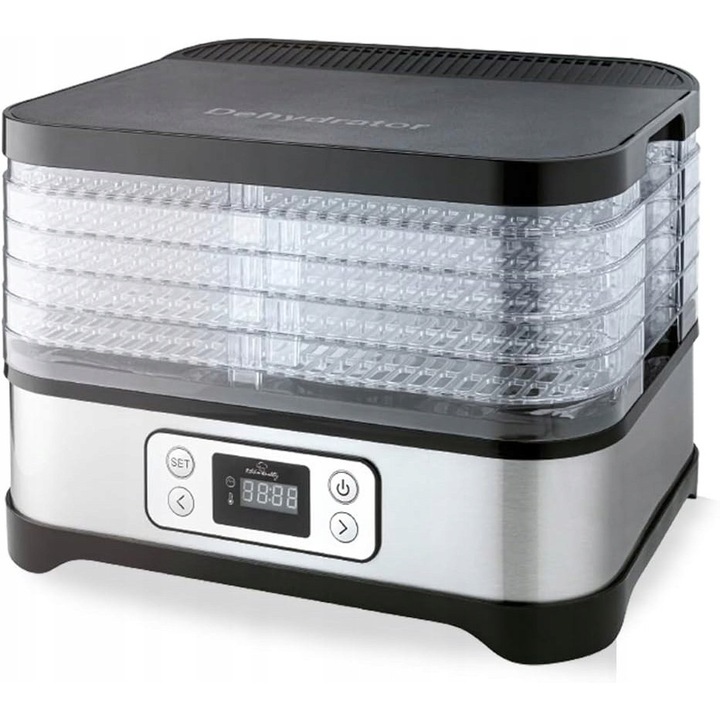 Uscator de fructe, 5 niveluri, timer, protectie impotriva supraincalzirii