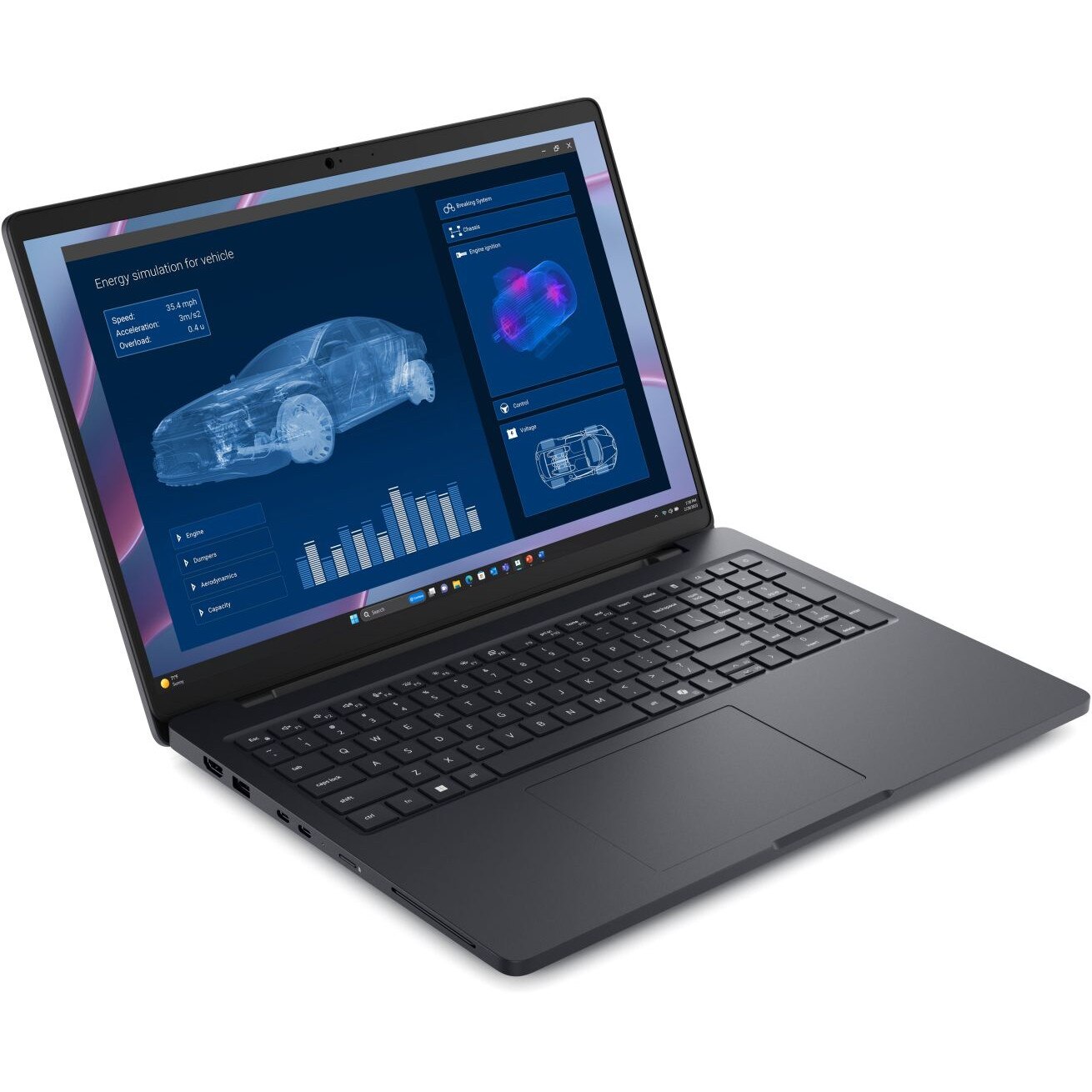 Laptop Dell Pro Max 16, 16", AMD Ryzen AI Pro 300, 16GB, SSD 256GB, Negru