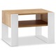 Маса, малка, модерна холна маса, с място за съхранение, 65x45см, естествен/дървесен цвят