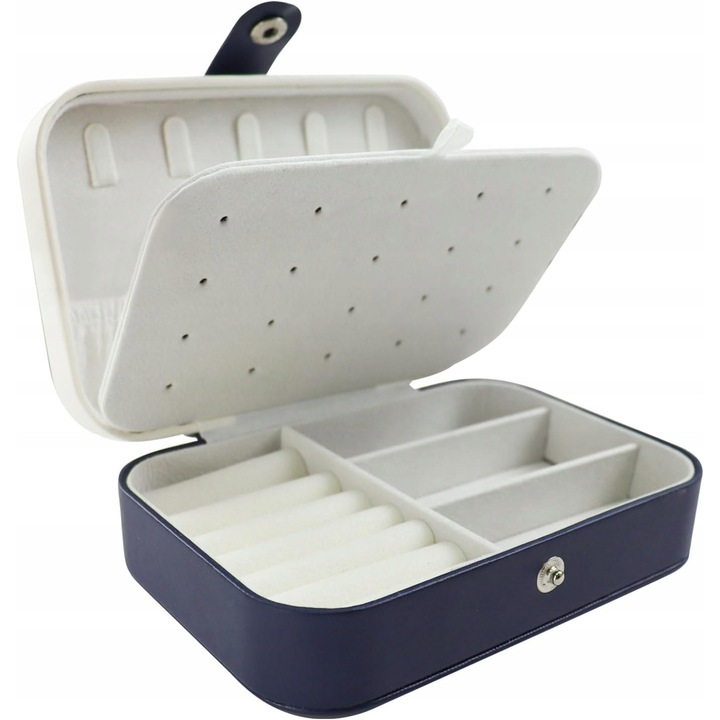 Кутия за бижута, органайзер, семпъл дизайн, първокласна кожа, компактна