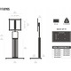 Fitueyes függőleges TV-állvány, 32-65", bükkfa, szürke, állítható magasság 1050-1250mm