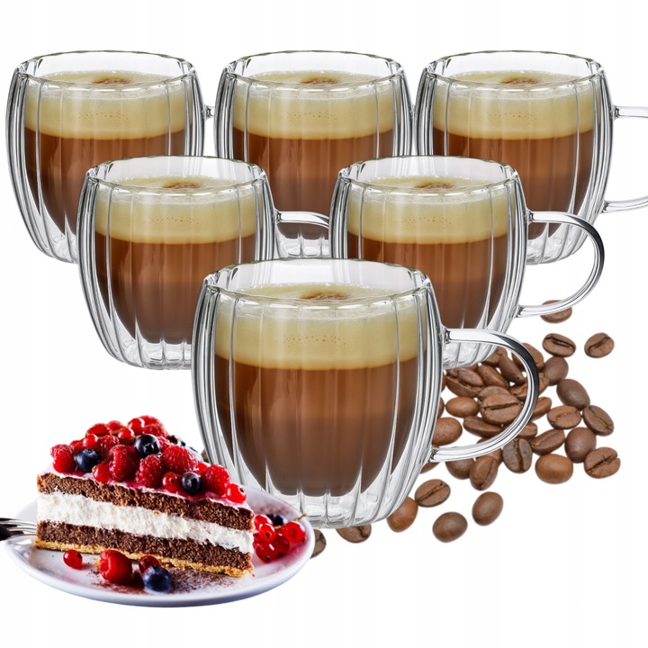 Set 6 cesti pentru cafea/ceai, ECARLA, 250ml