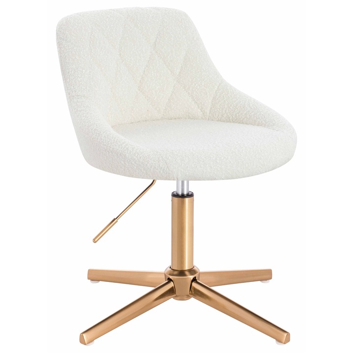Votana HR1054CROSS Krémszínű Boucle szék arany lábbal