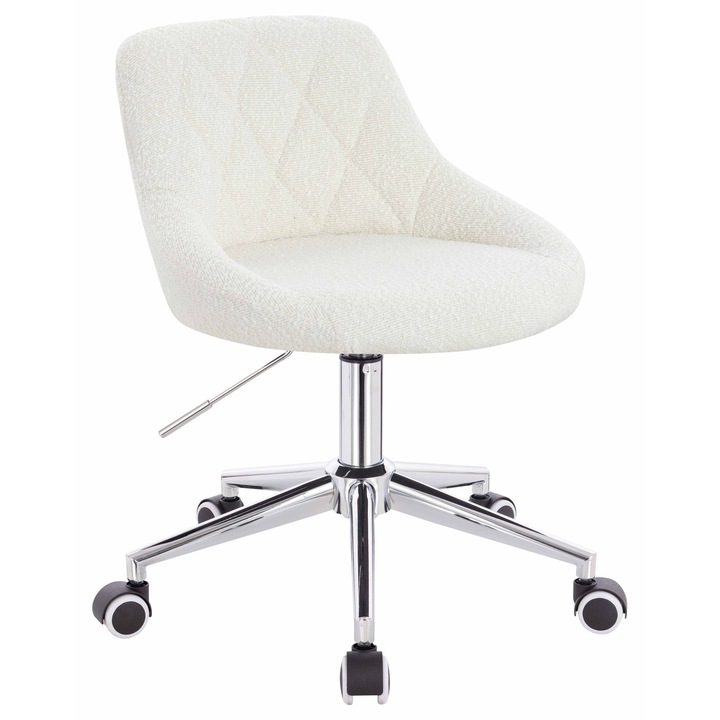Scaun de birou, Votana, HR1054K, Boucle, Baza Cromata, Crem
