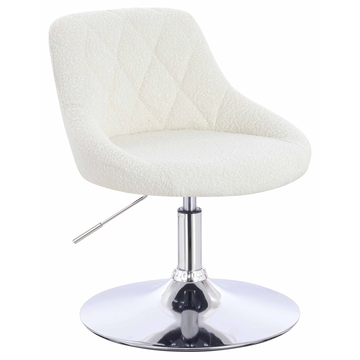 Scaun de birou, Votana, HR1054N, Boucle, Baza Cromata, Crem