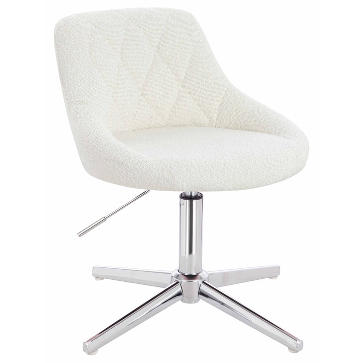 Votana HR1054CROSS Krémszínű Boucle szék krómozott lábbal
