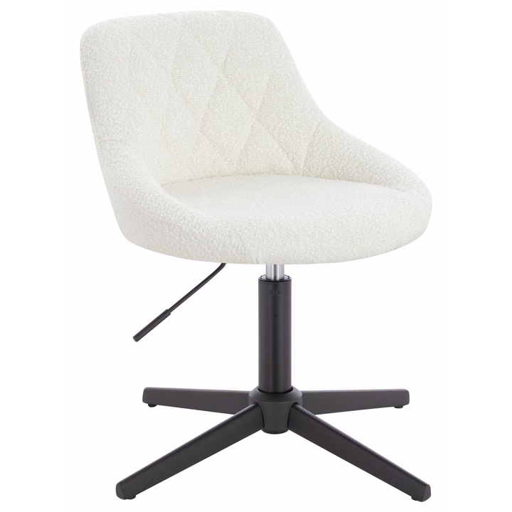 Scaun de birou, Votana, HR1054CROSS, Boucle, Baza Neagra, Crem