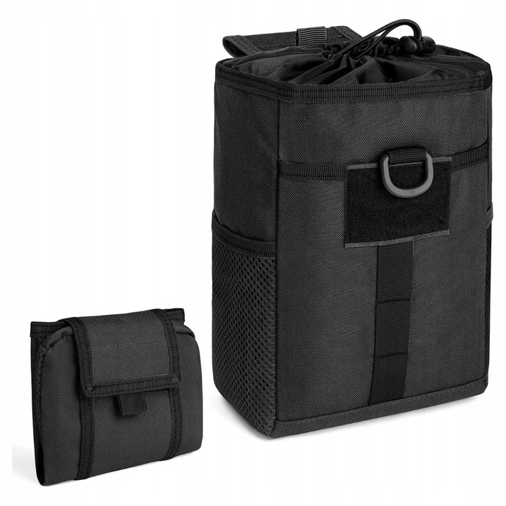 Sportos övtáska, kompakt, 600D nylon, vízálló, fekete