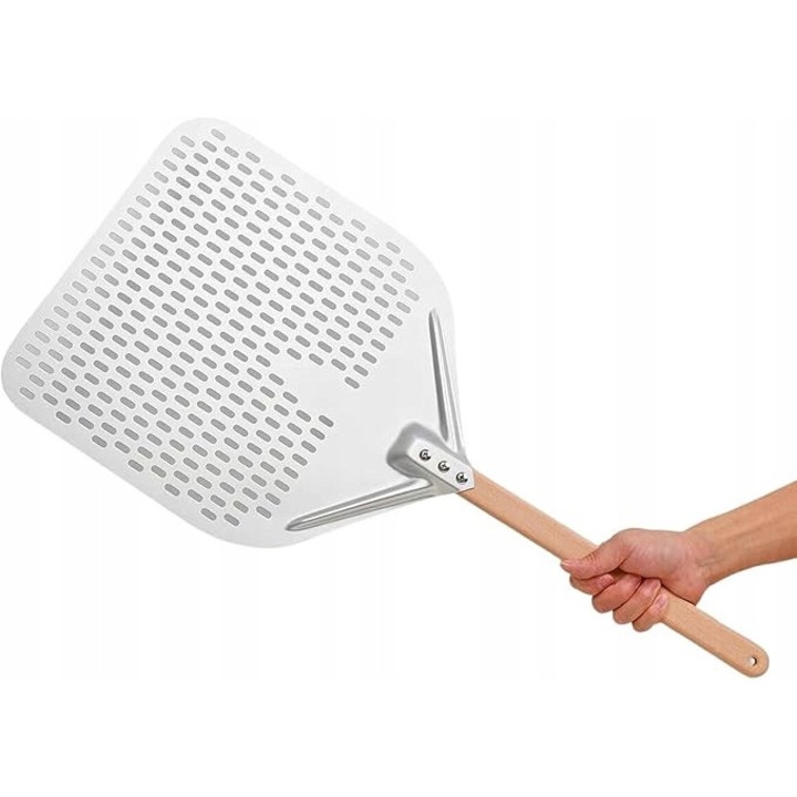 Lopata pentru pizza, aluminiu, maner din lemn, 30x40cm