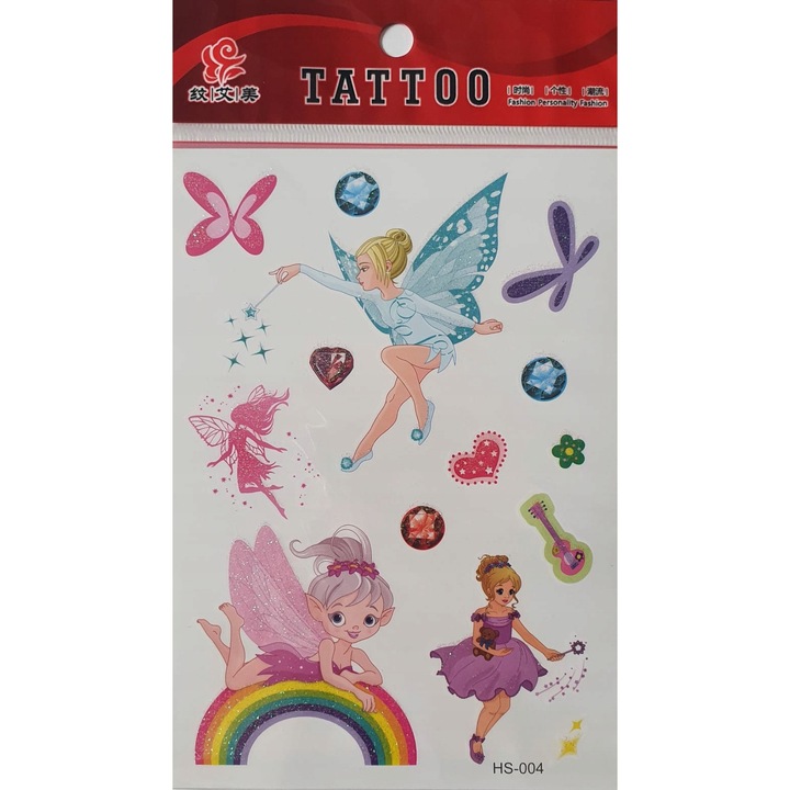 Tatuaje temporare CHRL, 14 tatuaje, non-toxic, 3x5cm