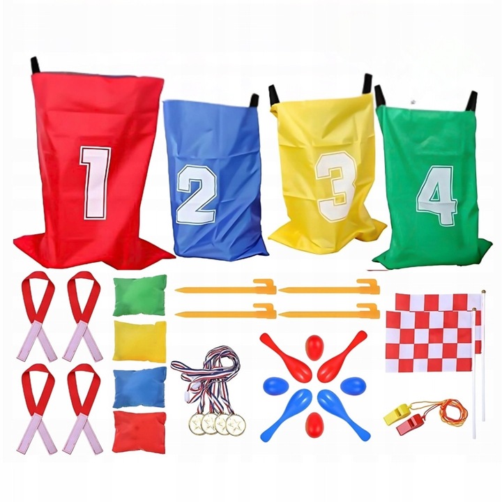 32 darabos interaktív játékkészlet gyerekeknek, futáshoz, ugráláshoz, többszínű