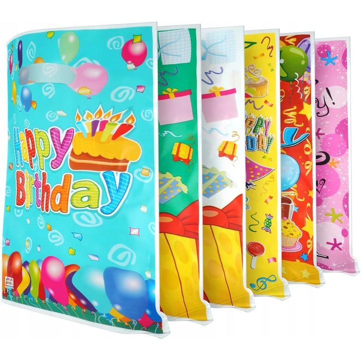 Комплект от 30 цветни торбички за детски партита, 25,5x18см