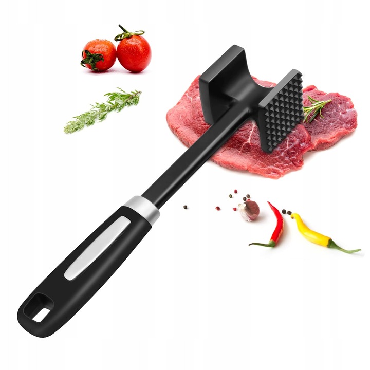 Tocator pentru carne, 25cm, aluminiu, design ergonomic, set fara marca