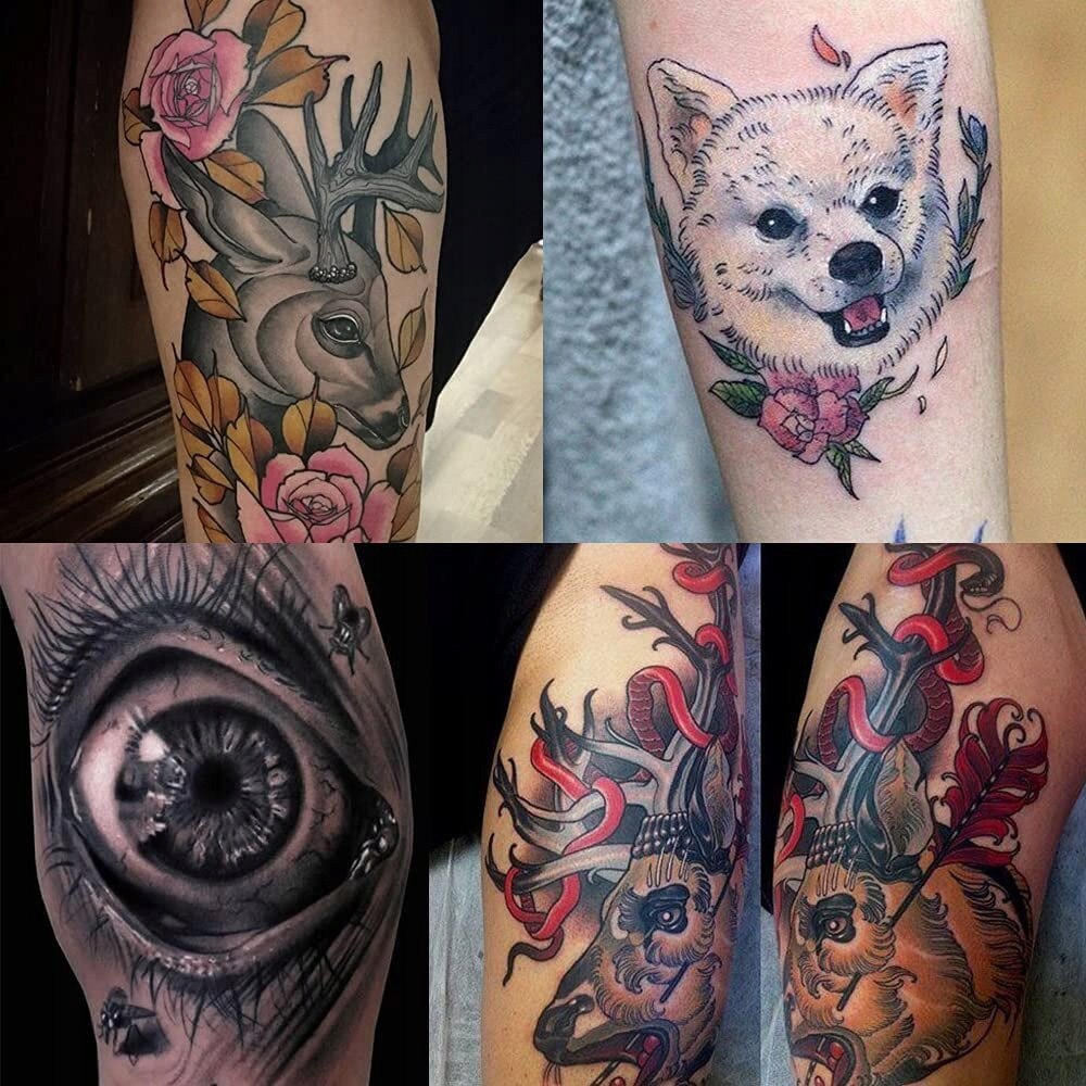 Set complet pentru tatuaje, maszynka, 10 ace, negru, 14cm - eMAG.ro