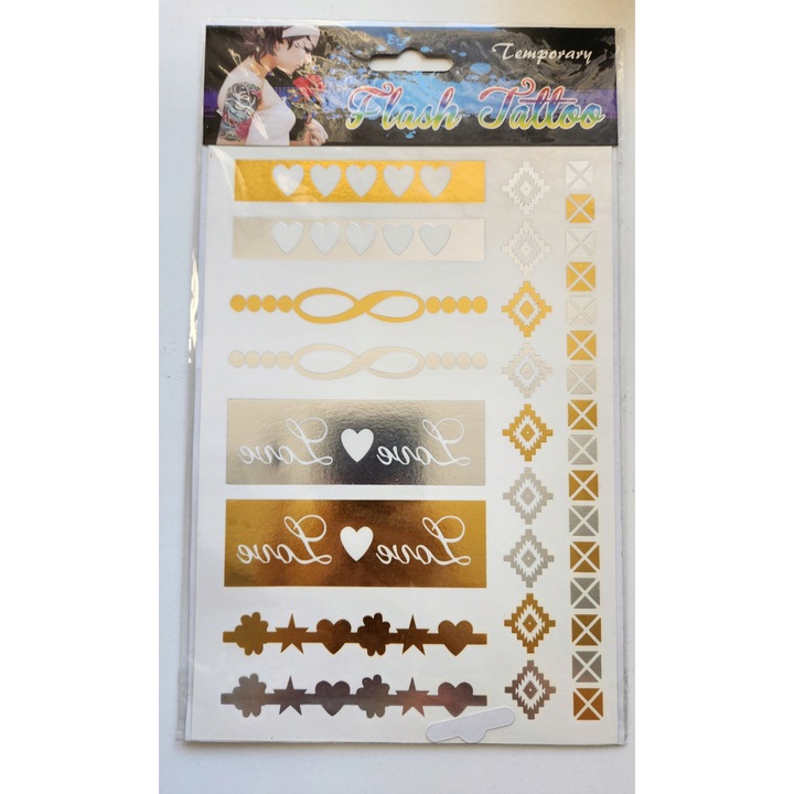 Tatuaje temporare, Stnux, set 1 foaie, non-toxic, 2-5 zile, multicolor