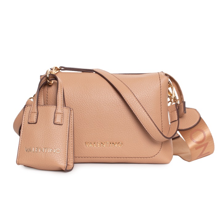 Női táska, Valentino, műbőr, 26x17x14 cm 2696, Bézs, 26 x 17 x 14 cm