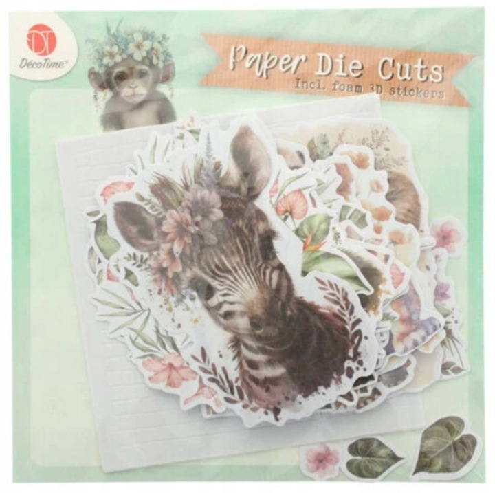 Set Wycinate Creative DecoTime, 60 bucati, culori vii, aplicatii pentru scrapbooking