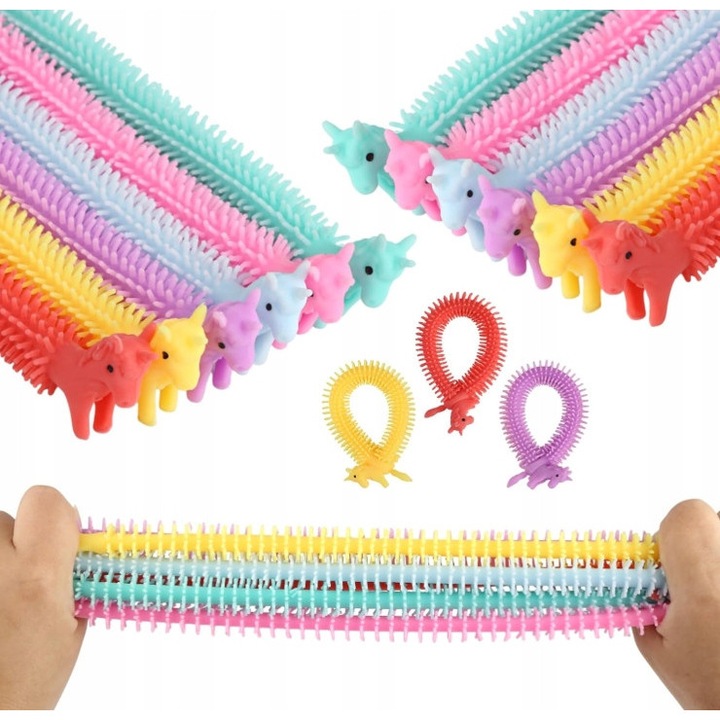 15 db szenzoros játék szett, unikornisok, TPR anyag, többszínű, 20x2,7cm