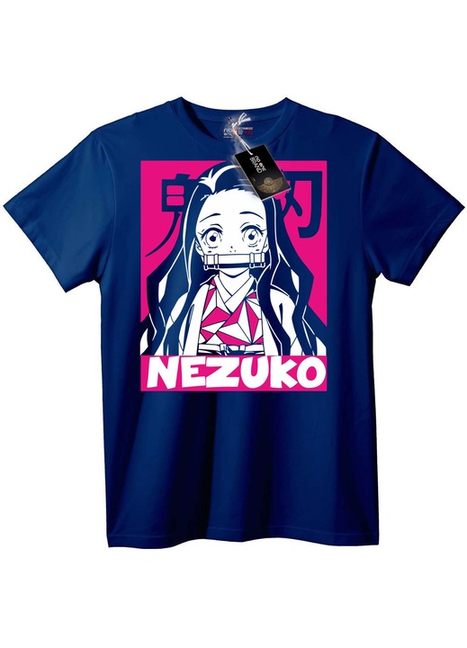 Tricou cu Nezuko din anime, Bleumarin