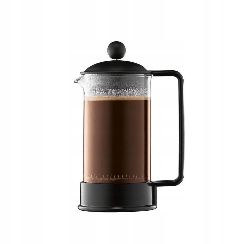 Cafetiera Bodum, model 1543-01US, 3 cani, sticla borosilicata, negru, 18,29x10,67x8,64cm