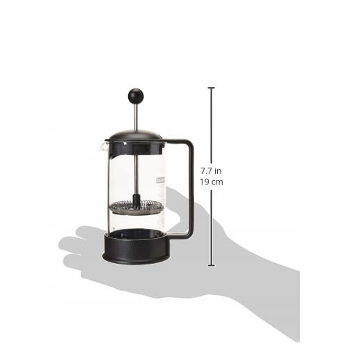 Cafetiera Bodum, model 1543-01US, 3 cani, sticla borosilicata, negru, 18,29x10,67x8,64cm
