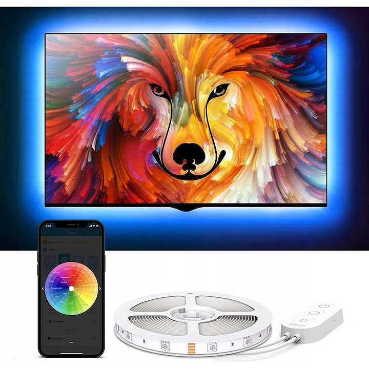 LED лента Govee, 4м, RGB, контролирана чрез приложение, 50см x 4