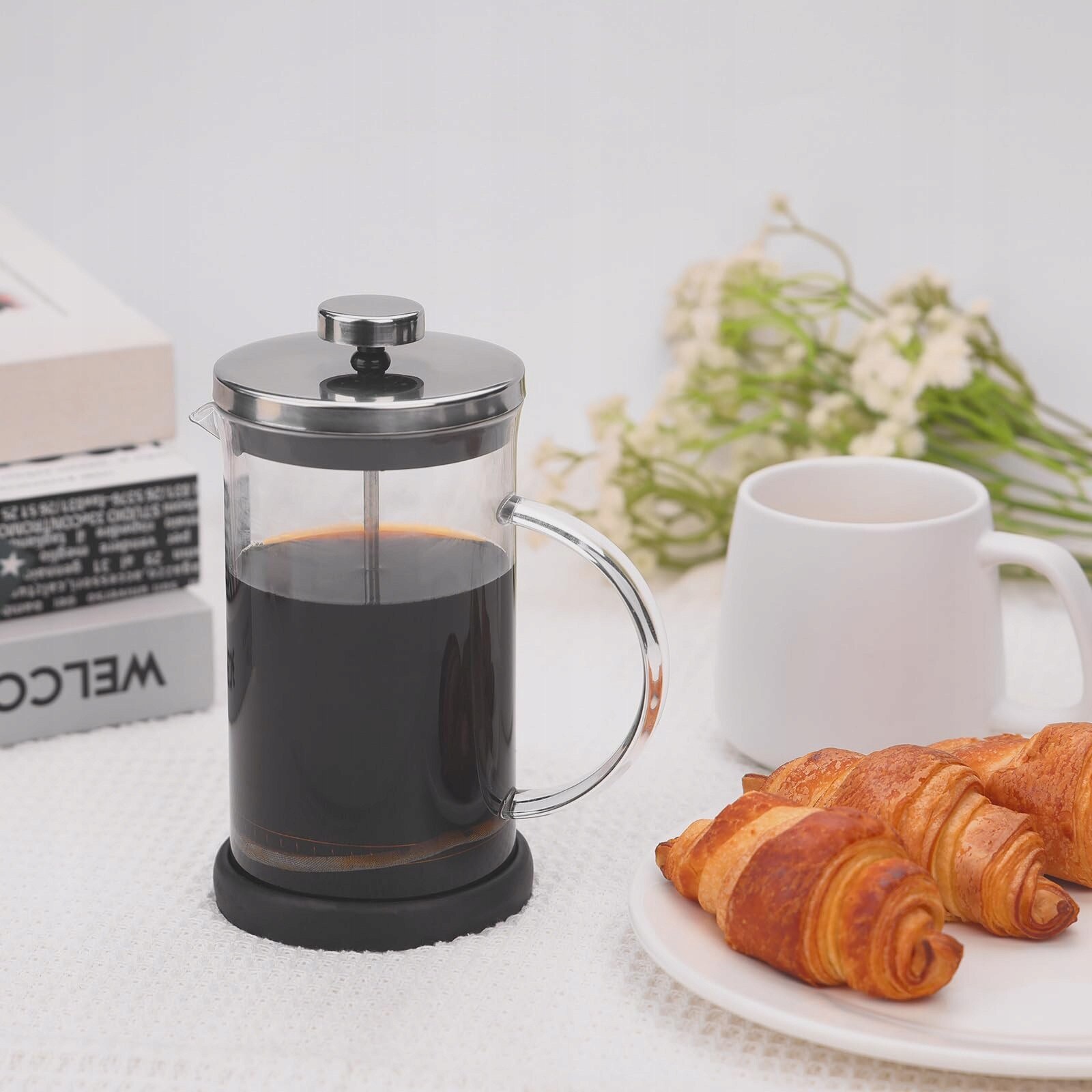 Cafetiera, DATEFUN, 600ml, sticla borosilicata, inox
