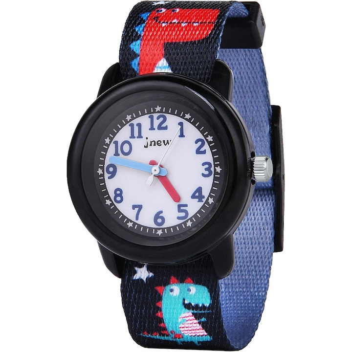 Ceas copii, dinozaur, 3-11 ani, 30m rezistent la apa, curea siliconica